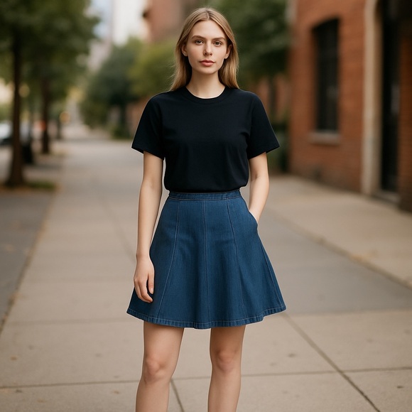 Young Fabulous & Broke Denim A-Line Skirt - Picture 2 of 6